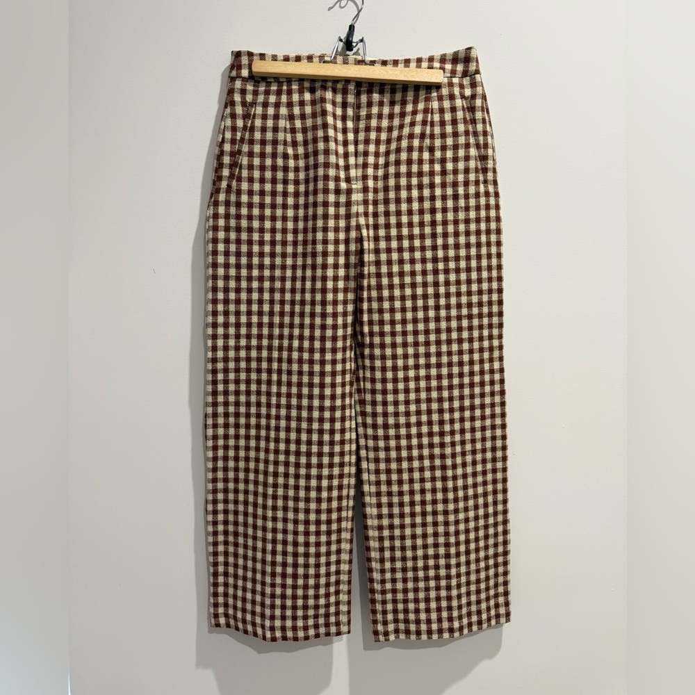 Brown Checkered Pants